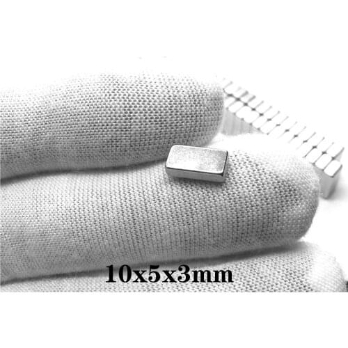 20~500pcs 10x5x3 mm Cuboid Block Magnets 10mm X 5mm Neodymium Magnet sheet 10x5x3mm Permanent NdFeB Strong Magnet 10*5*3 mm