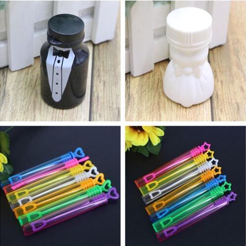 5pcs Wedding Gifts for Guests kids Empty Bubble Soap Bottle Without The Suds Bridesmaid Gift Bakc To School Present Party Favors