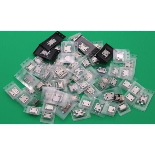 64models 320pcs micro usb jack connector Port 5 pins mini usb connector for Samsung HTC Lenovo ZTE...mobile phone tablet pc mid