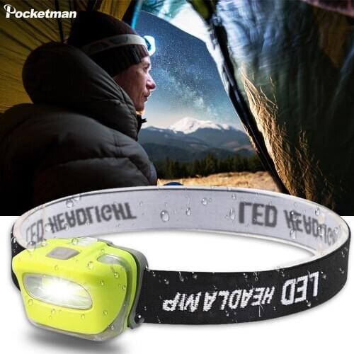 8000LM High Lumen LED Headlamp Portable Headlight Use AAA Battery Mini Head Lamp 3 Modes Head Torch Waterproof Head Front Light