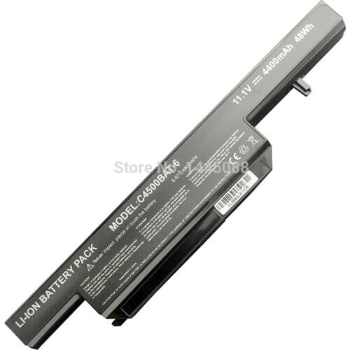 6 Cells 11.1v Laptop Battery for Clevo C4500 C4500Q C4501 C4505 W150 C4500BAT-6 6-87-C480S-4P4 C4500BAT 6 KB15030 W150ER