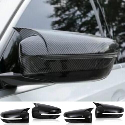 Car styling Carbon fiber for BMW G20 G28 2020 rearview mirror Shell frame door Horn decoration Covers Stickers Auto accessories