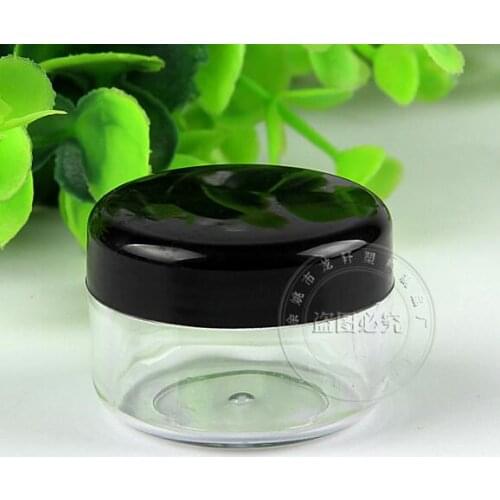 Free Shipping 5g jar empty black/white/clear cream jar 5ml plastic jar loose powder jar lip blam jar,1500pcs/lot