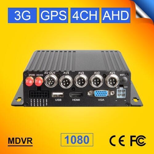 Free DHL SD AHD 3G+GPS Mobile DVR, H.264 4CH Real time GPS Track ,I/O,G-sensor,Vehicle 1080 MDVR,support iPhone ,Android Phone