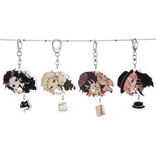 Bungou Stray Dog Pendant Keychain Acrylic Animation Peripheral Interesting Creative Fashion Jewelry Decoration Accessories