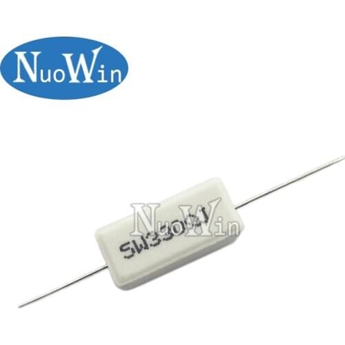 10pcs 5W 5% Cement Resistor Power Resistance 10R 12R 15R 18R 20R 22R 24R 27R 30R 33R 36R 10 12 15 18 20 22 24 27 30 33 36 ohm