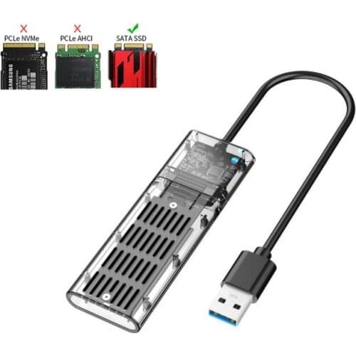 HDD Box SSD CASE NVME/SATA Chassis M.2 To USB 3.0 SSD Adapter For NVME PCIE NGFF SATA M / B Key SSD Disk Box M.2 SSD CASE