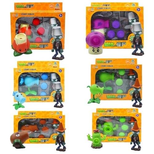 Plants vs Zombies Action Figure Toys For Children PVZ Peashooter Pea Shooter Red Chilli launch plants Figure Model Toy