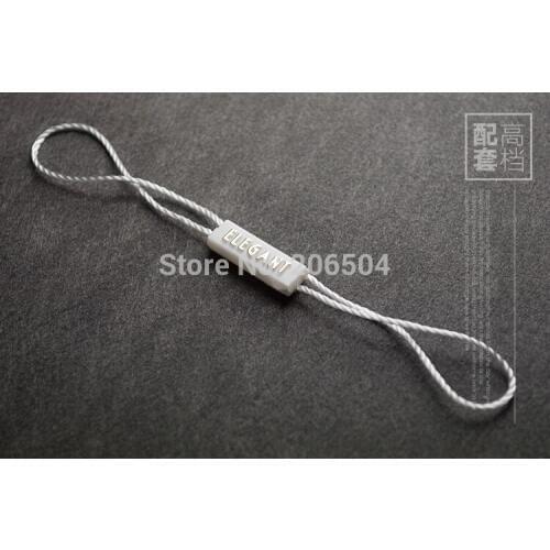 Good quality black hang tag string in apparel,hang tag strings cord for garment,stringing price hangtag or seal tag DHDL513