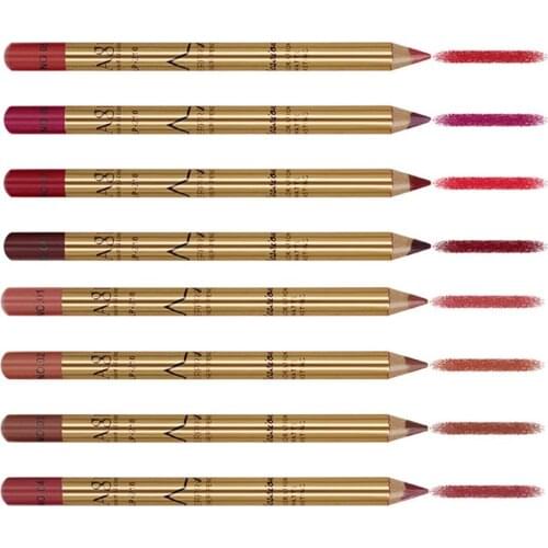 8Colors Lip Pencils Matte Lipliner Waterproof Smooth Colorful Silk Nude Lipstick Pen Long Lasting Pigments Lip Makeup TSLM1