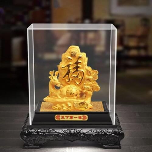 Chinese Resin Fushou Double Peach Decorations Living Room Desk Wine Cabinet Decorative Old People Birthday Housewarming Crafts