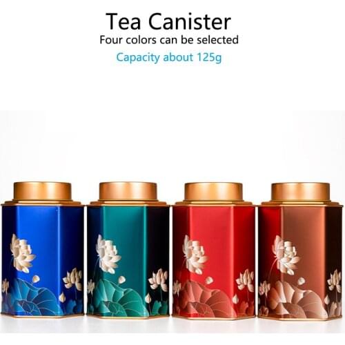 Tea Containers Candle Cans Candy Snacks Portable Tin Hexagonal box Packaging Travel coffee sugar storage jar tea Capacity 125g