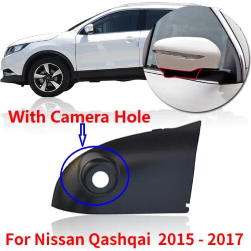 CAPQX Mirror with Camera Hole or Not For Nissan Qashqai 2015 2016 2017 rearview mirror cover rear mirror housing Cap Shell