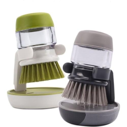 Kitchen non-stick oil decontamination handheld automatic liquid cleaning brush pressure type pot washing brush household autom