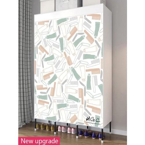 Hallway Furniture Double Wardrobe For Clothes Assembly Storage Cabinet Baby Closet Open Sliding Wardrobe Strong Durable Locker