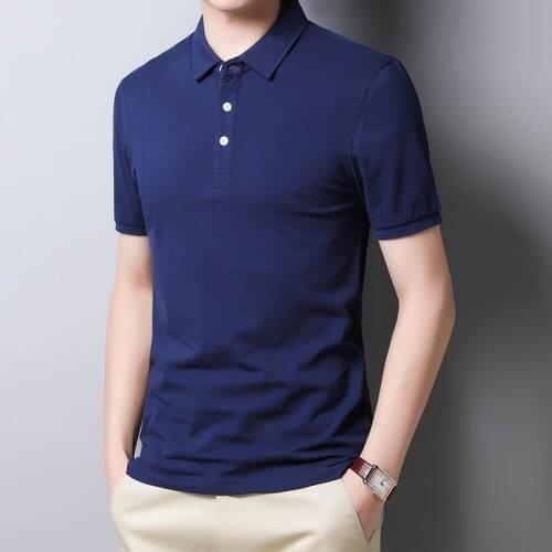 TFU 2020 Summer New Men Basic Short Sleeve Polos Shirts Cotton Plus Size 4XL Solid Color Mens Polos Shirts Male Tops Top Quality