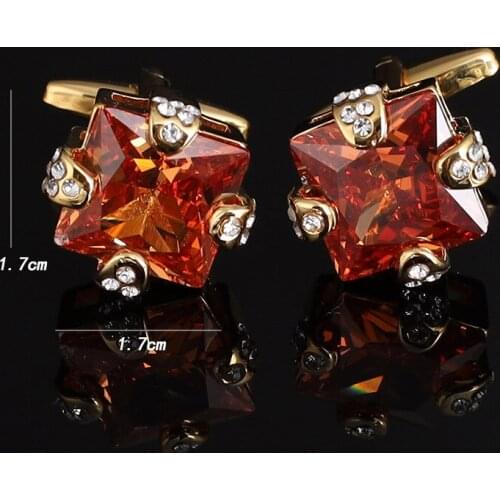 Mens Luxury High-end Rhinestone Cufflinks Fashion French Shirt Zircon Cuff Nails Wedding Anniversary Holiday Gifts Mens Jewelry