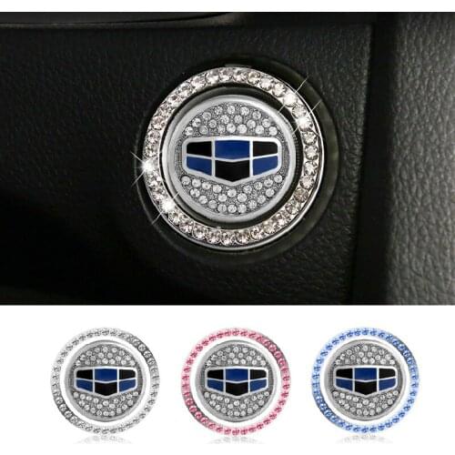 Car Start Stop Button Cover Stickers for Geely Emgrand EC7 EC8 X7 7 GE GT EV8 EX7 Vision CK GE MK Bl King Kong Gx7 Accessories