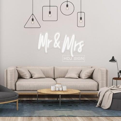 Mr & Mrs neon sign custom wall decoration for wedding bedroom living room cafe restaurant Anniversaryneon light
