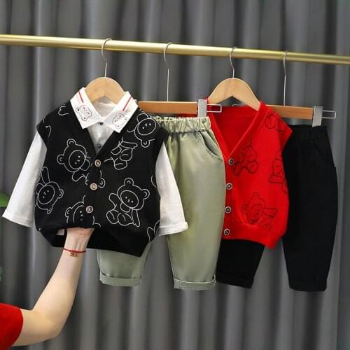 Baby Boys Autumn Clothing Suit, Fashion Boys Trendy Clothing, Handsome Autumn Clothing, Spring And Autumn Three-Piece Suit