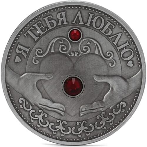 New Russian Heart Mothers Day Commemorative Coins New Year Souvenirs Collection Coins