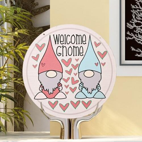 Christmas Decorations Wreath Wooden Doorplate Door Hanging Color Rudolph Doorplate Household Pendant