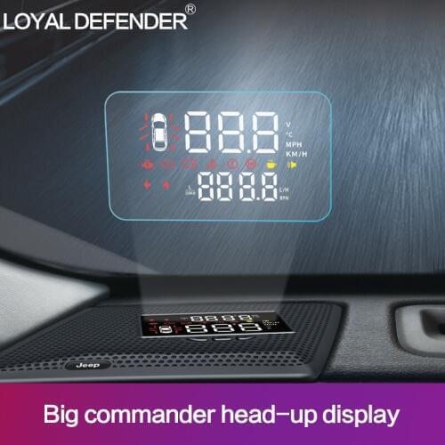 For Big commander Left-hand Drive Car HUD System GPS Projector Speed Head Up Display Holder