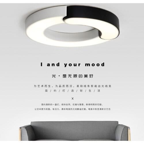 Modern ventilador de techo led panel lights living room decoration Living Room Bedside Aluminum ceiling lamp
