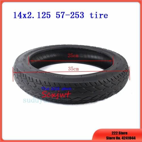 14 inch Electric Bicycle inner tube Tire kits 14x2.125 57-253 of High Quality 14x2.125 E-bike Tyre Antiskid tire