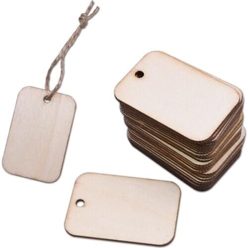 25-100pcs Natural Square Shape Wood Chip Unfinished Wood Cutout Square Without Hole DIY Handmake Wooden Craft Wedding Home Decor