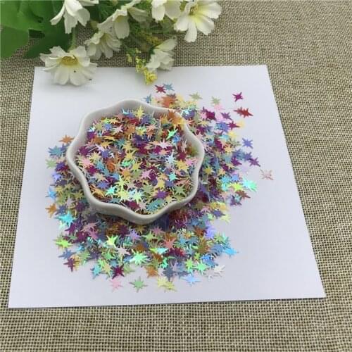 25g 10mm starfish Sequins Mixed Color Flower Sewing Garment Accessories,Clothing accessories,DIY Sequins scrapbooking shakes