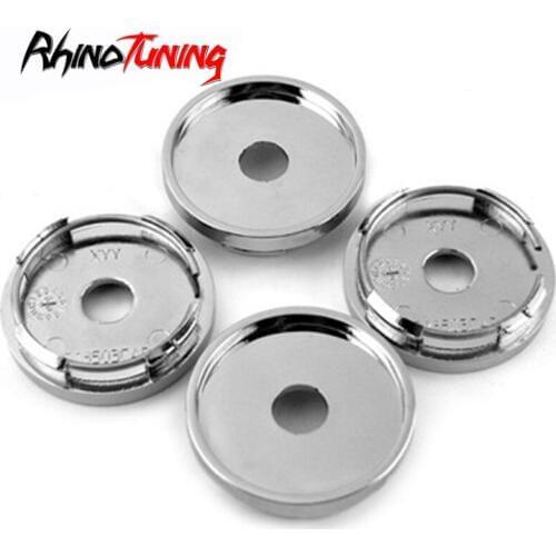 4pcs 50mm 46mm Car Wheel Center Rims Hub Caps Chrome Silver Universal Centre Cap Auto Styling Accessories