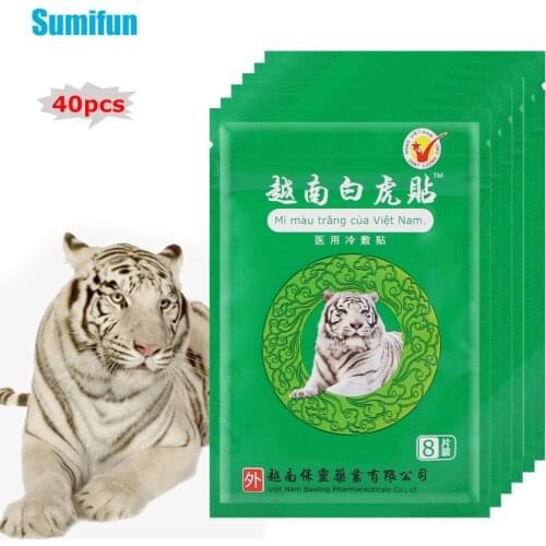 40Pcs Chinese White Tiger Analgesic Patch Effective Relieve Arthritis Rheumatism Ache Sticker Muscle Joints Pain Relief Plaster