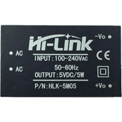 Free shipping 10pcs/lot HLK-5M05 AC DC 220V to 5V 5W mini power supply module intelligent household switch power supply module