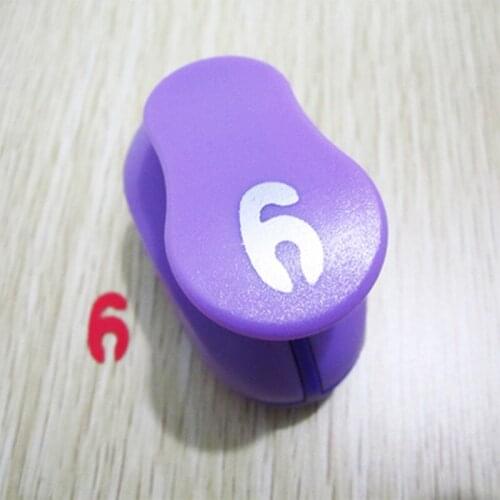 Free ship Arabic numbers 6 shaped furador paper hole punch eva scrapbooking punches craft perfurador number SIX design puncher