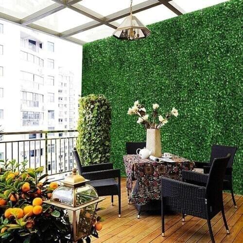 Free Shipping Artificial Grass plastic boxwood mat topiary tree Milan Grass for garden home wedding decoration Artificial Plants