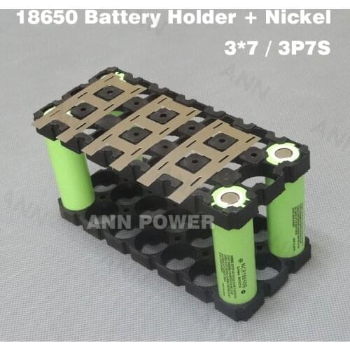 3P7S 18650 battery holder + 3P2S Nickel strip Used for 24V 10Ah li-ion battery pack 3*7 holder and 3*2 nickel belt