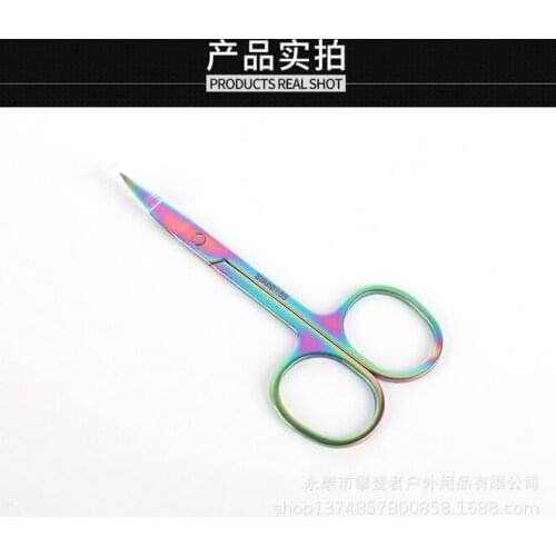 By dhl 500pcs Eyelash Eyebrow Scissor Curved Head Stainless Steel Makeup Trimmer Facial Hair Remover Beauty Tools new