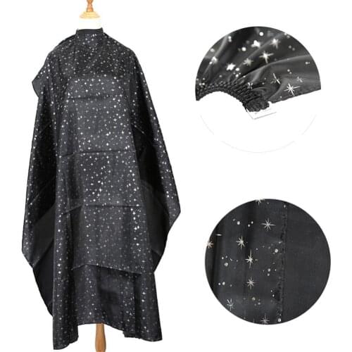 Star Print Adults Home Salon Pro Hairdressing Cloth Apron Hair Cutting Gown Cape Hair Coloring Products