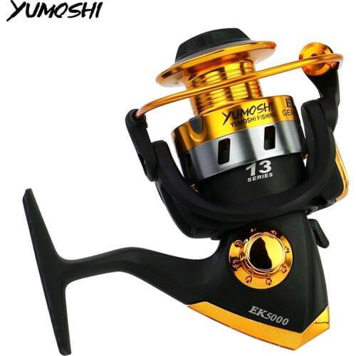 YUMOSHI Carp Fishing Reel Metal Spool Spinning Reel Saltwater 5.1:1 Fishing Accessories Sea Coil For Spinning Fishing Equipment
