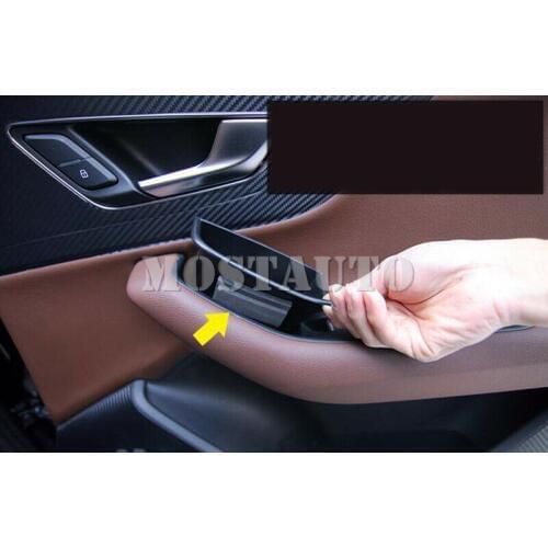 Front& Rear Interior Car Door Storage Box Holder For Audi Q7 2016-2018 4pcs Car Accessories Interior Car Decor Car Trim