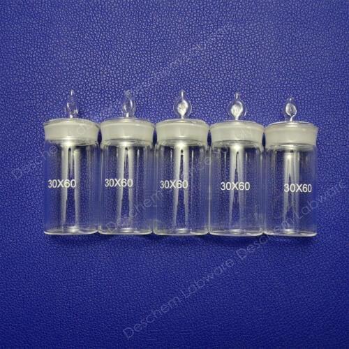 30*60,Lab Glass Weighing Bottle,Tall Form,Dia=30mm,Height=60mm,5 Pcs/Lot