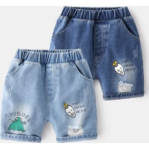 Summer Kids Baby Girls Shorts Boys Jeans Short Pants Toddler Ripped Pants for Baby Boys Shorts Cotton Girls Denim Shorts 2-6Y