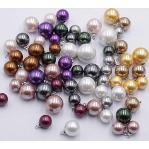 Hot Sale Good quality Shell Pearl Pendent Making Earings and Necklace Colorful Shell Beads DIY jewelry Beads Accessories