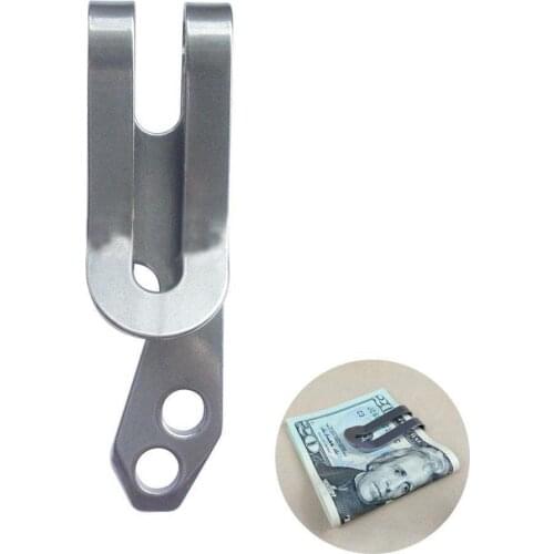 Multi-Function Mini Stainless Steel Money Clip Belt Hanger Bottle Opener Tool