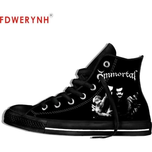 Mens Canvas Casual Shoes ALEX UBAGO Band All Nite Party Official Band Customize Pattern Color Lace-up Leisure Flats Shoe