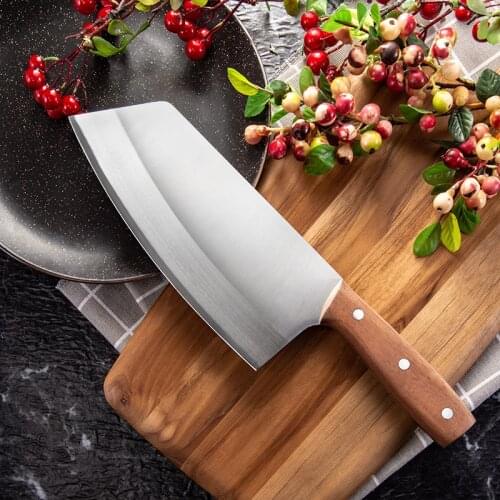 Meat Slicing Knife 4CR14 Stainless Steel Kitchen Chef Cleaver Cooking Knife Ergonomic Handle