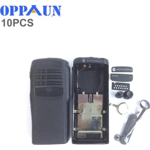 OPPXUN 10set housing shell case cover black surface protective cover against dust knob for Motorola GP328 gp340 pro5150 radio