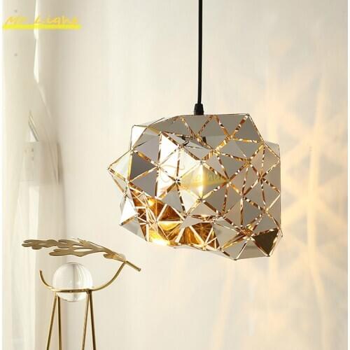 Nordic Design Pendant Lights Lighting Modern Stainless Steel Pendant Lamp Lustre LED Hotel Living Room Atmosphere Hanging Lamps