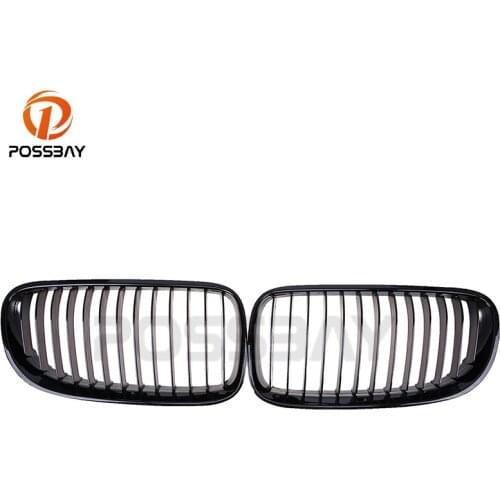 POSSBAY Black Front Center Wide Kidney Hood Grilles for BMW 3 Series E92 Coupe E93 Cabrio 2010 2011 2012 2013 Facelift Grills